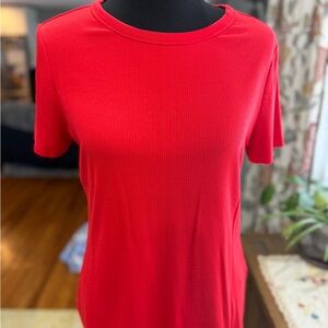 Vibrant Red Short Sleeve Women's Tee On 34th Macys Brand